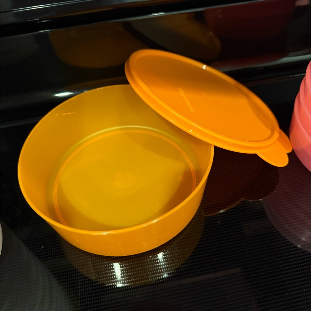 Tupperware Colorful Plastic Food Storage Containers and hamburger press bundle - Picture 8 of 9